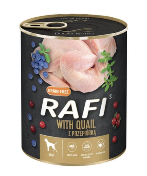 Rafi mokra karma dla psa i z przepiórką10x 800 g