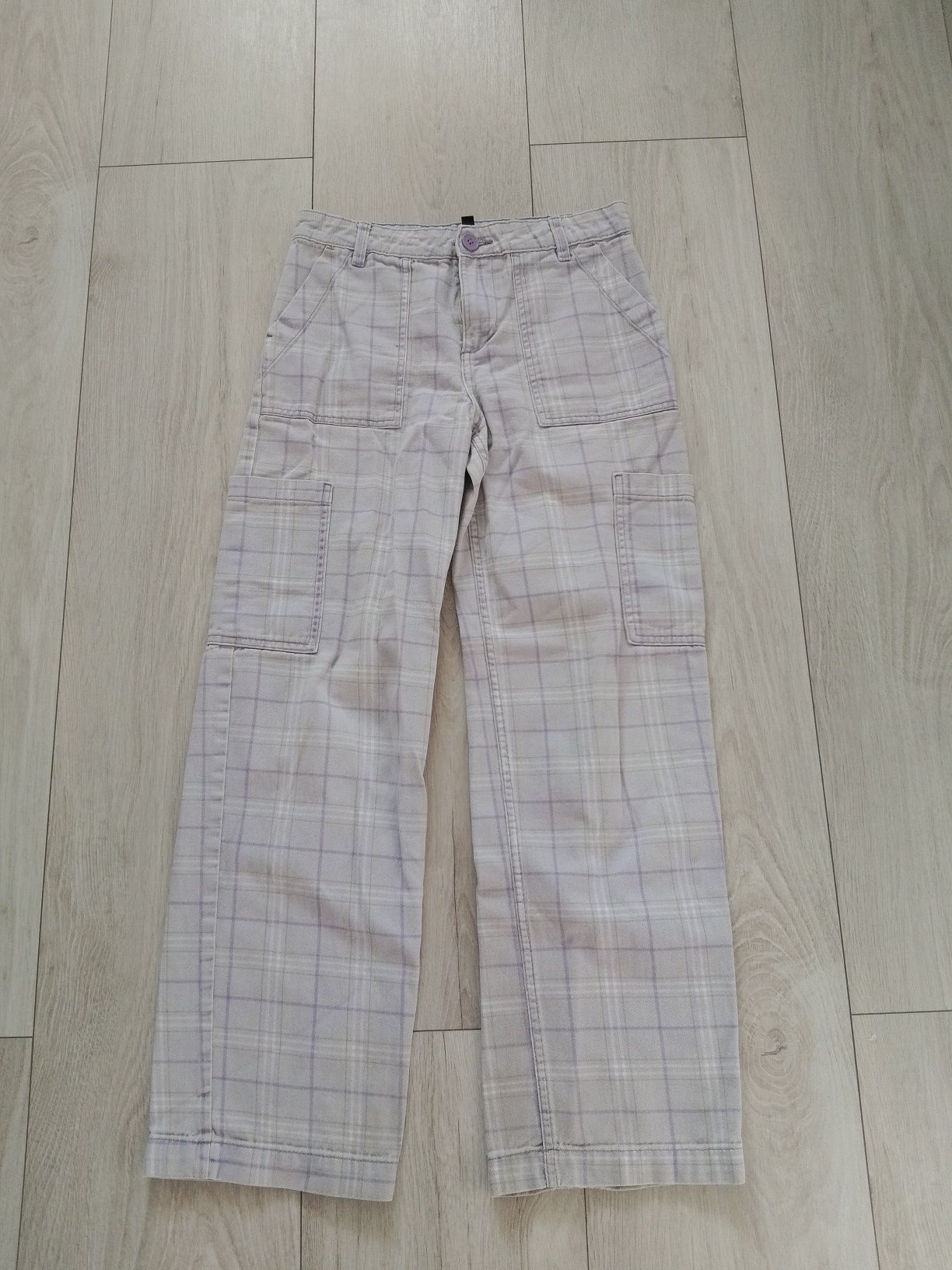 Spodnie H&m rozmiar 34 XS w kratę
