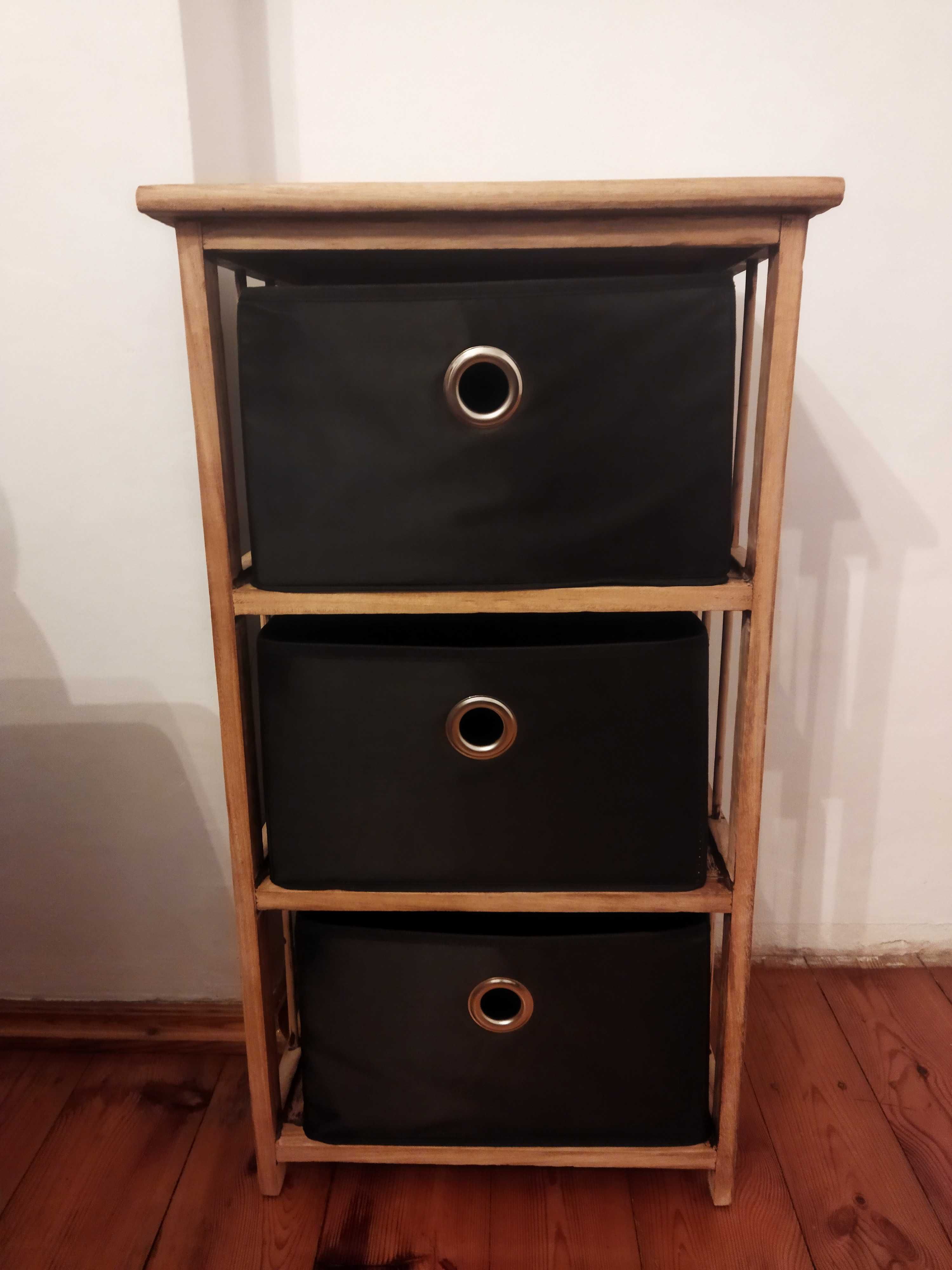 Komoda rustykalna mini - drewno i materiał