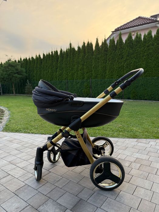 babyactive mommy gold 2w1 wózek niemowlęcy i dziecięcy czarno złoty