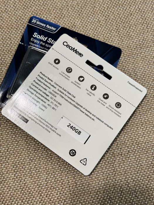 SSD диск 240gb CeaMere SATA lll TLC 2.5''