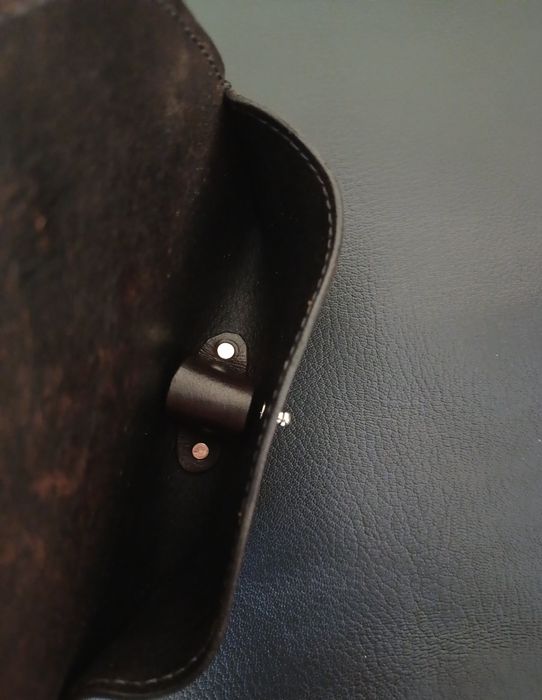 Футляр для окулярів із натуральної шкіри з тисненням ручної роботи