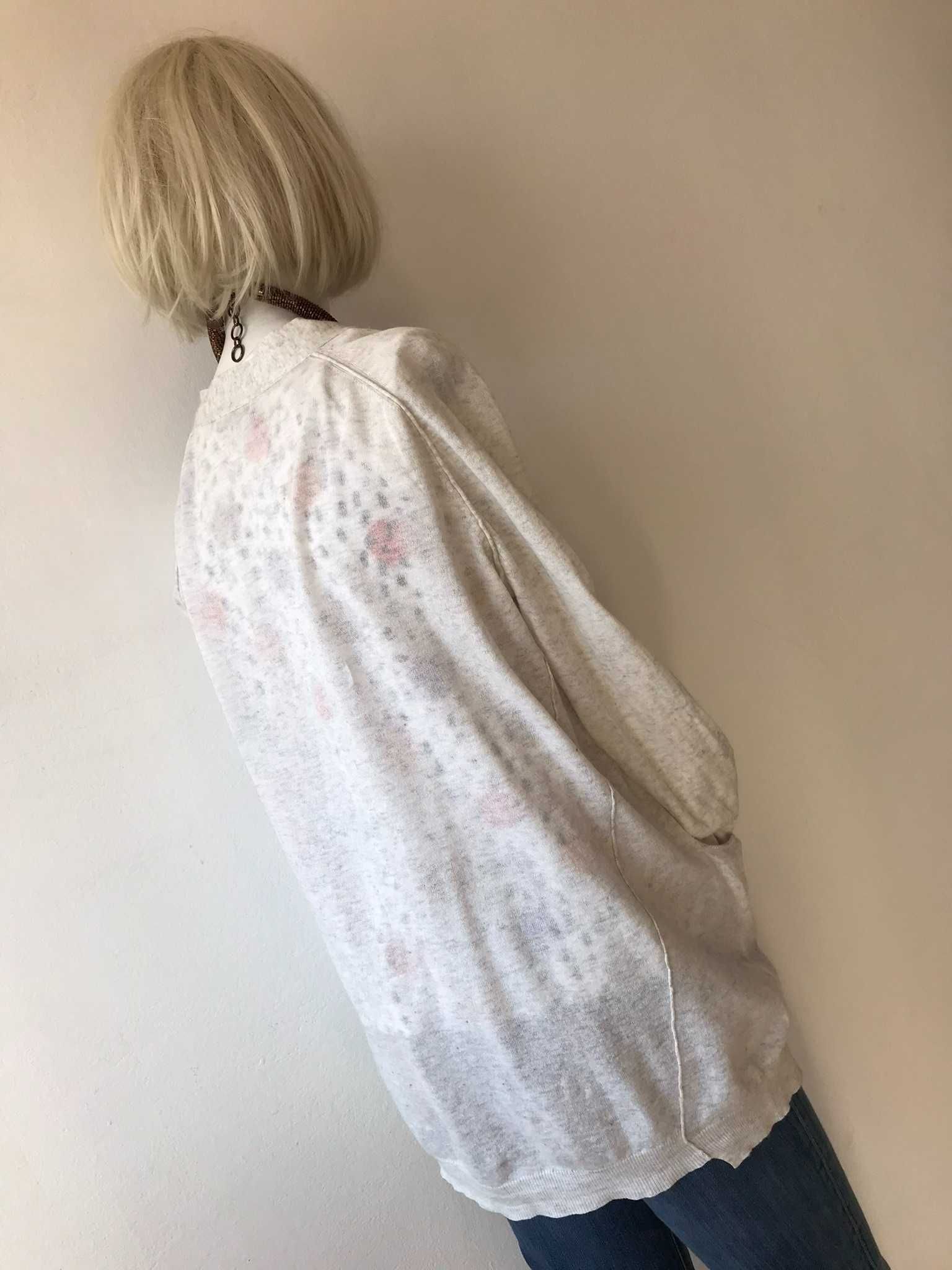 Sweter kardigan rozpinany Acne XS 34 6 oversize kaszmir retro vintage