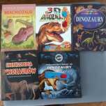 Książki z dinozaurami.