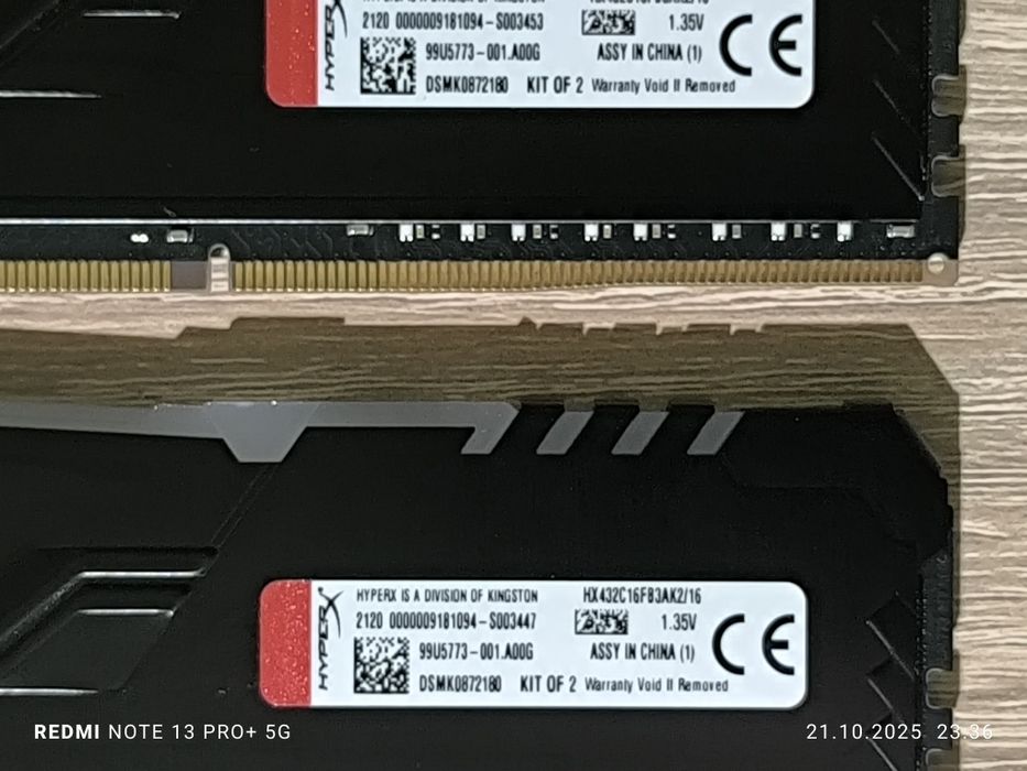 Pamięć RAM RGB DDR4 16GB (2x8) 3200 CL16 Kingston HyperX Fury RGB