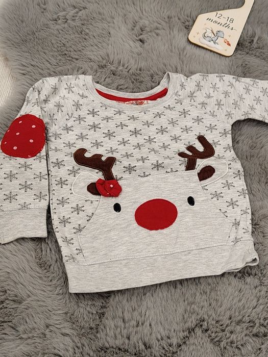 Bluza unisex renifer idealna na sesje zdjęciowe kieszonka kangur