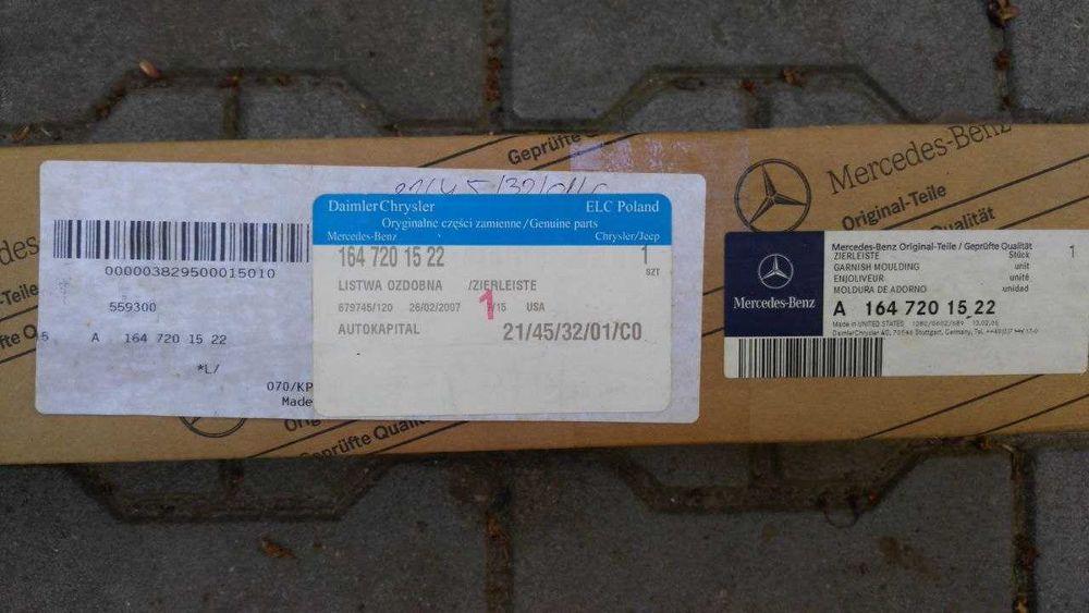 Комплект молдинг салона Mersedes-Benz W 164 (новое)