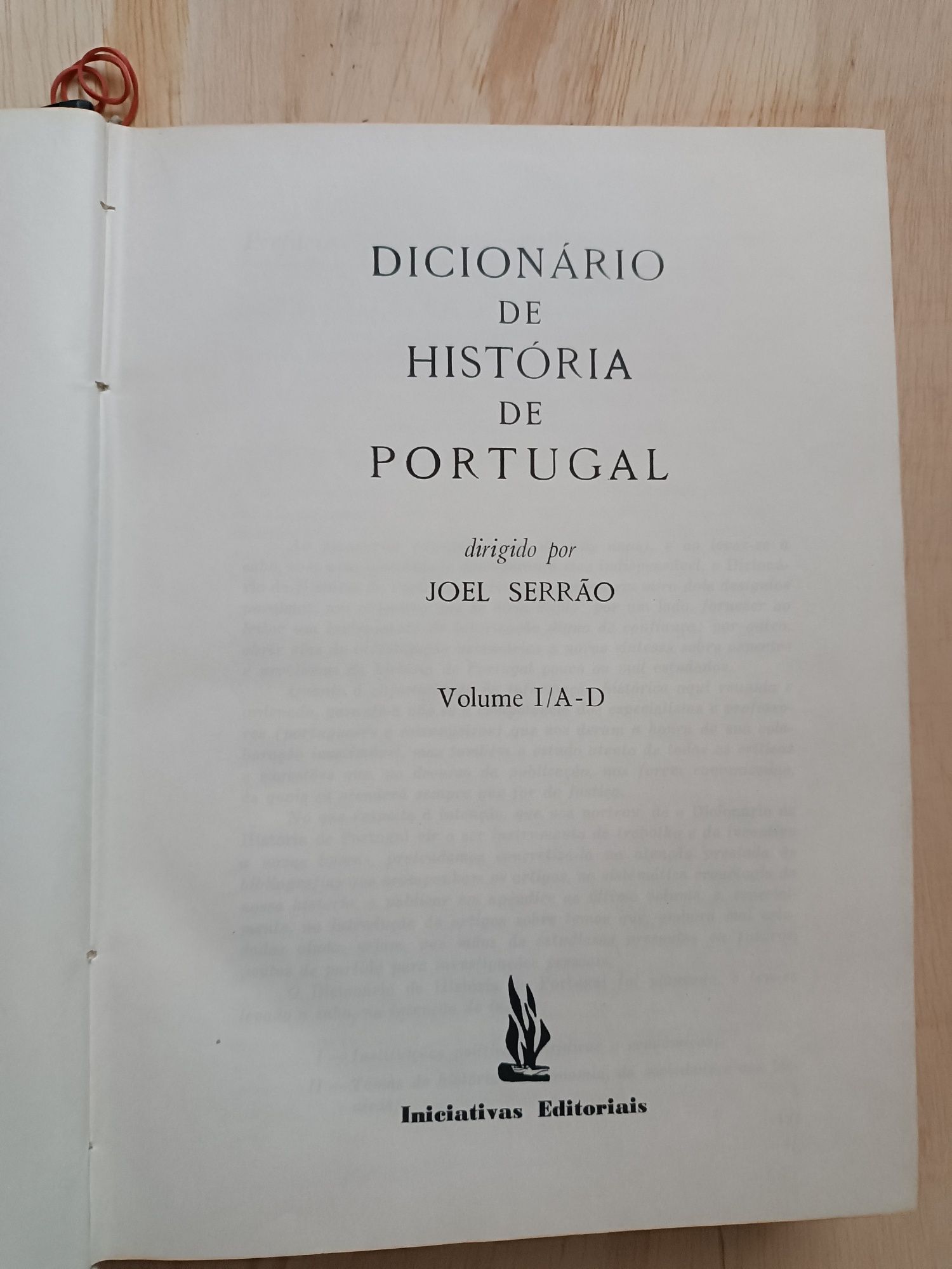Livro Dicionário de história de Portugal vol I