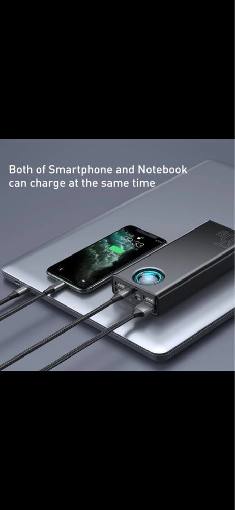 BASEUS 65W Power Bank 30000mAh PD Quick Charge