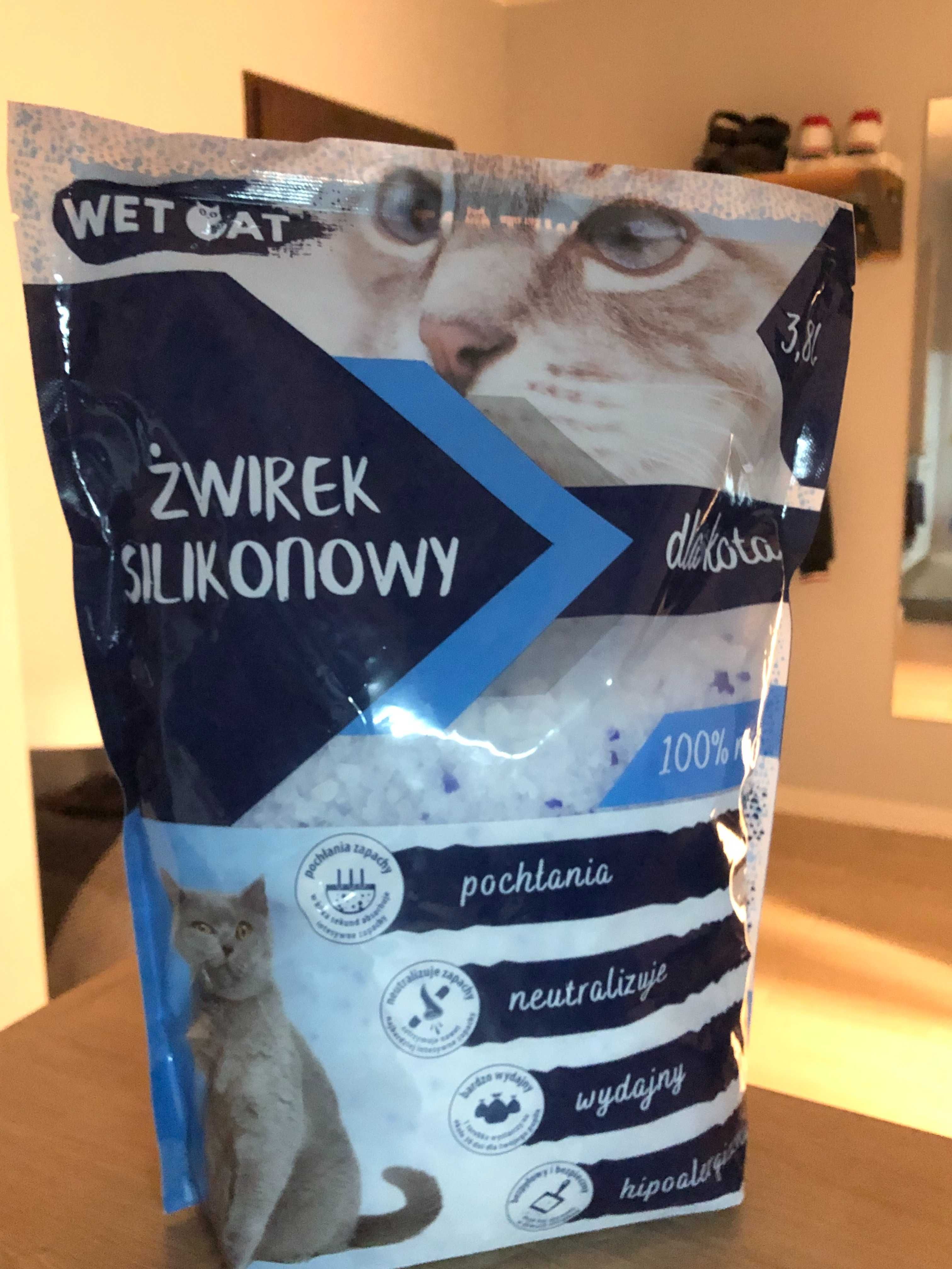 Żwirek silikonowy WETCAT 12 x 3,8 litra