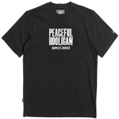 Peaceful Hooligan / LETTER PRESS T-SHIRT BLACK/ Medium