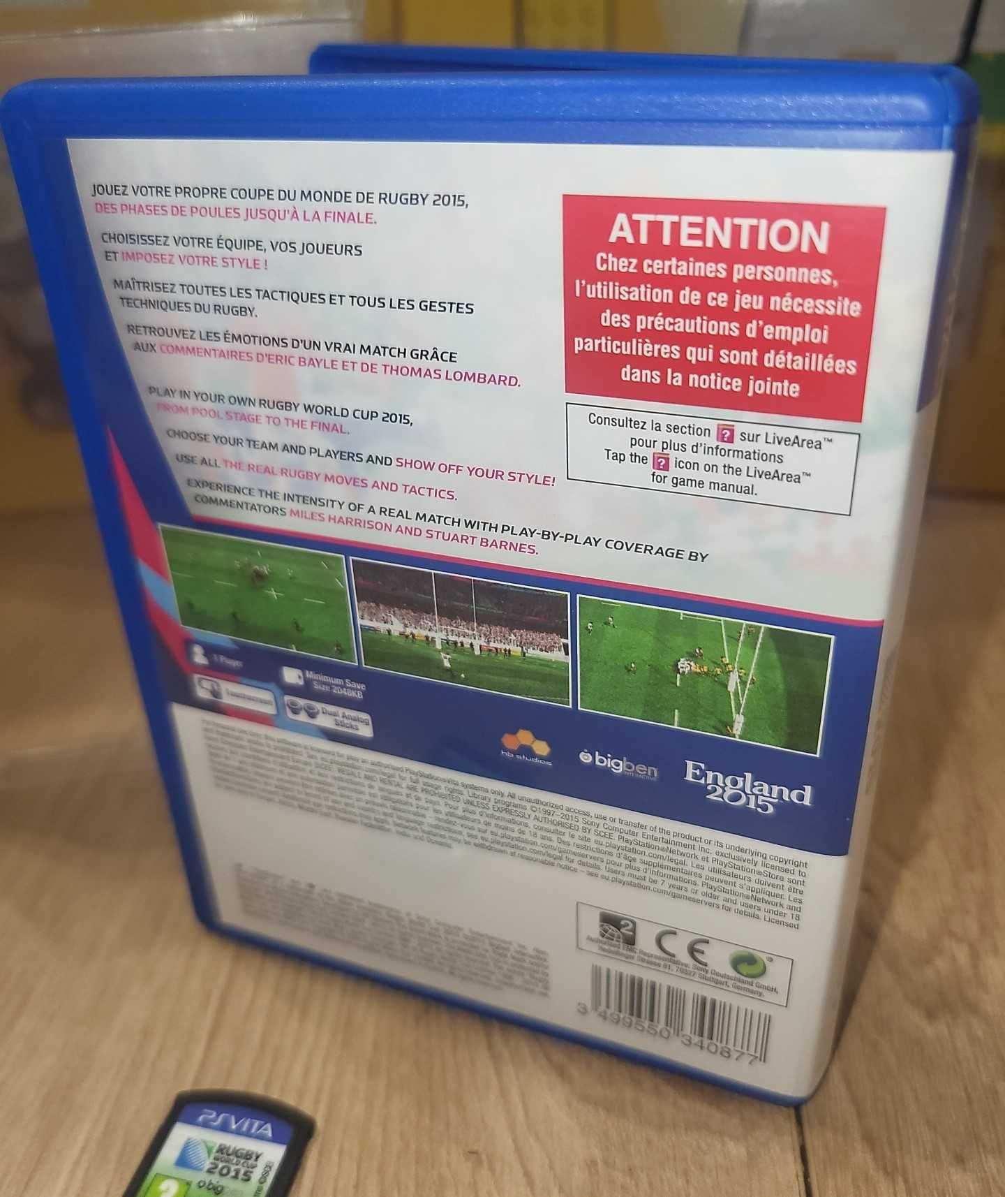 Gra Rugby World Cup 2015 - Playstation PS VITA - Komplet +PROTEKTOR