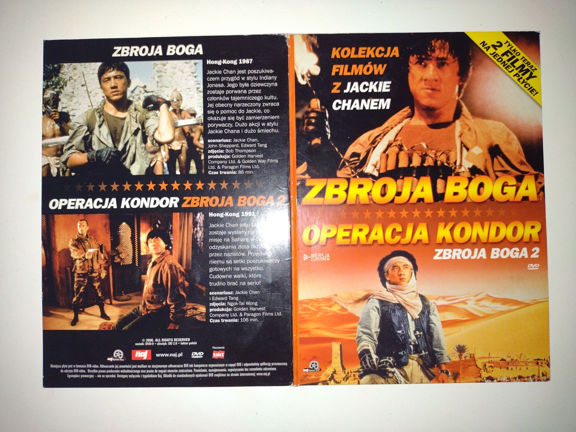 Sprzedam filmy film dvd Kolekcja Zbroja Boga 1 i Zbroja Boga 2.
Stan b