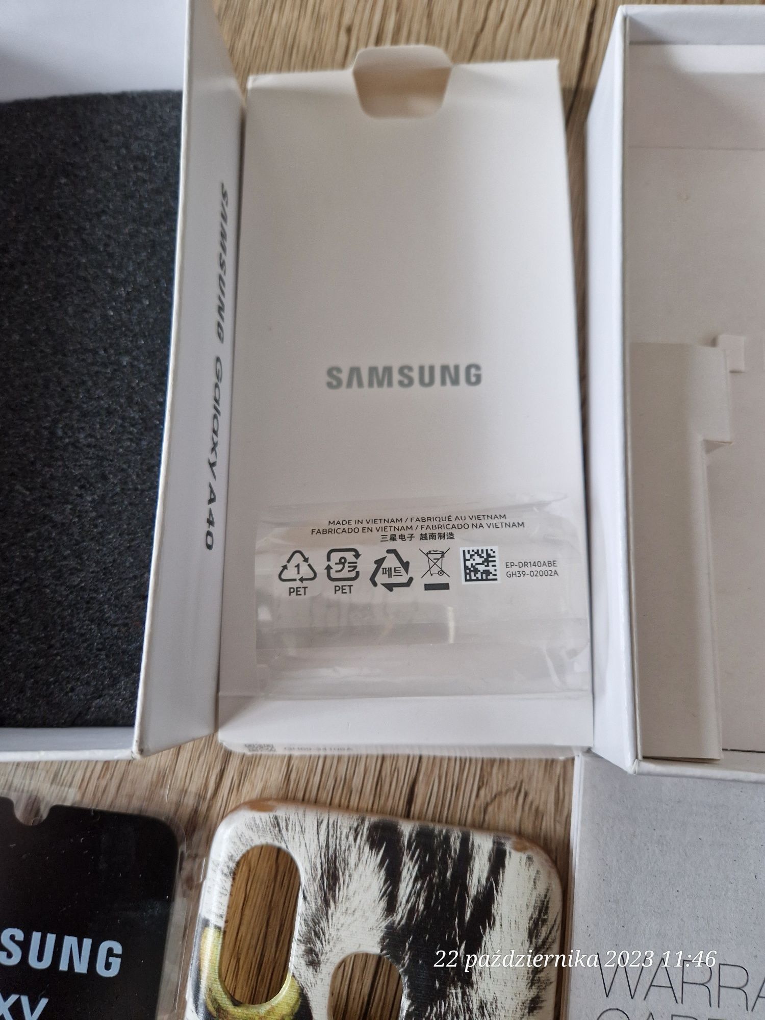 Samsung A40 pudełko + etui