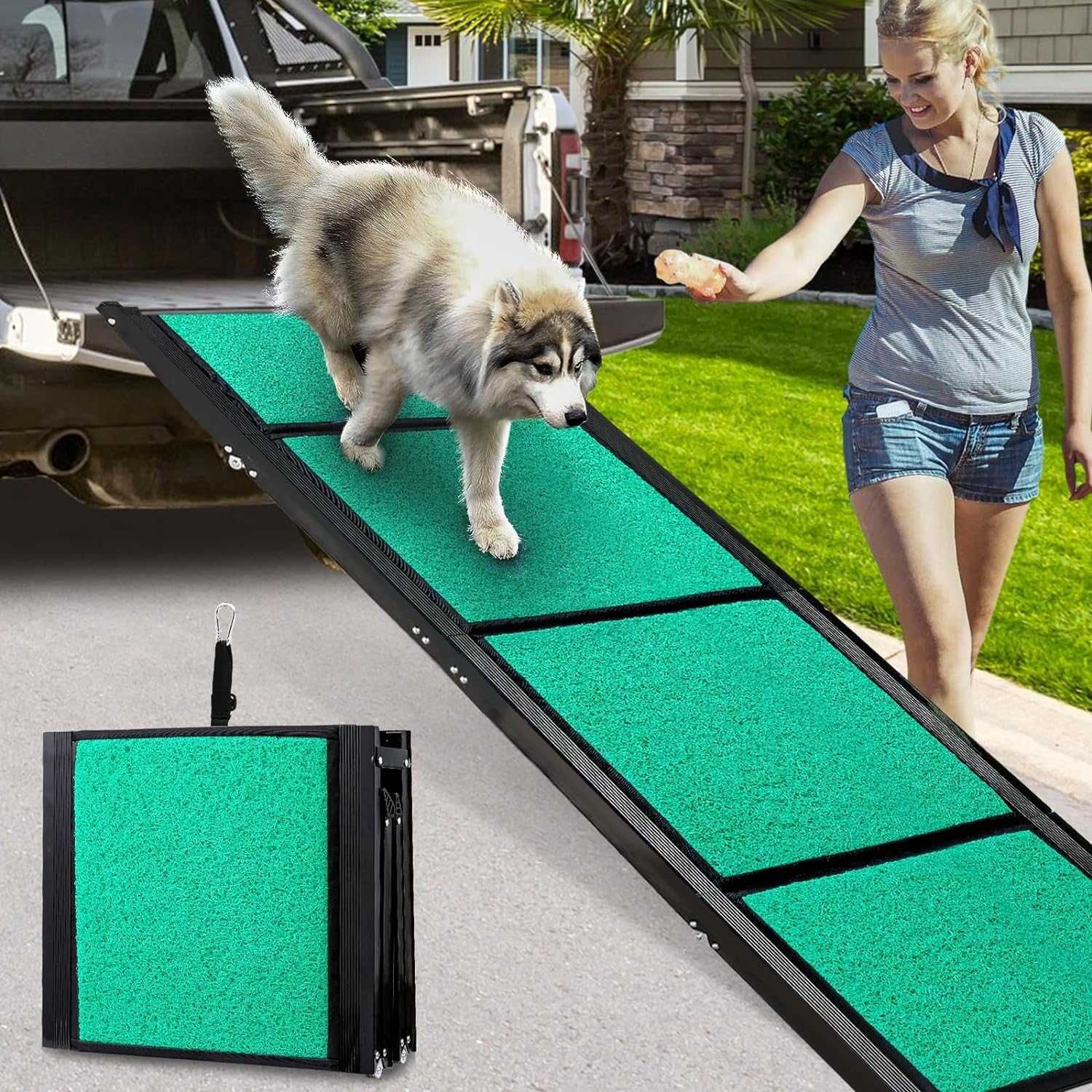 Пандус для собак Snagle Paw 180 см/50 см,зелений,розкладний,до 129 кг