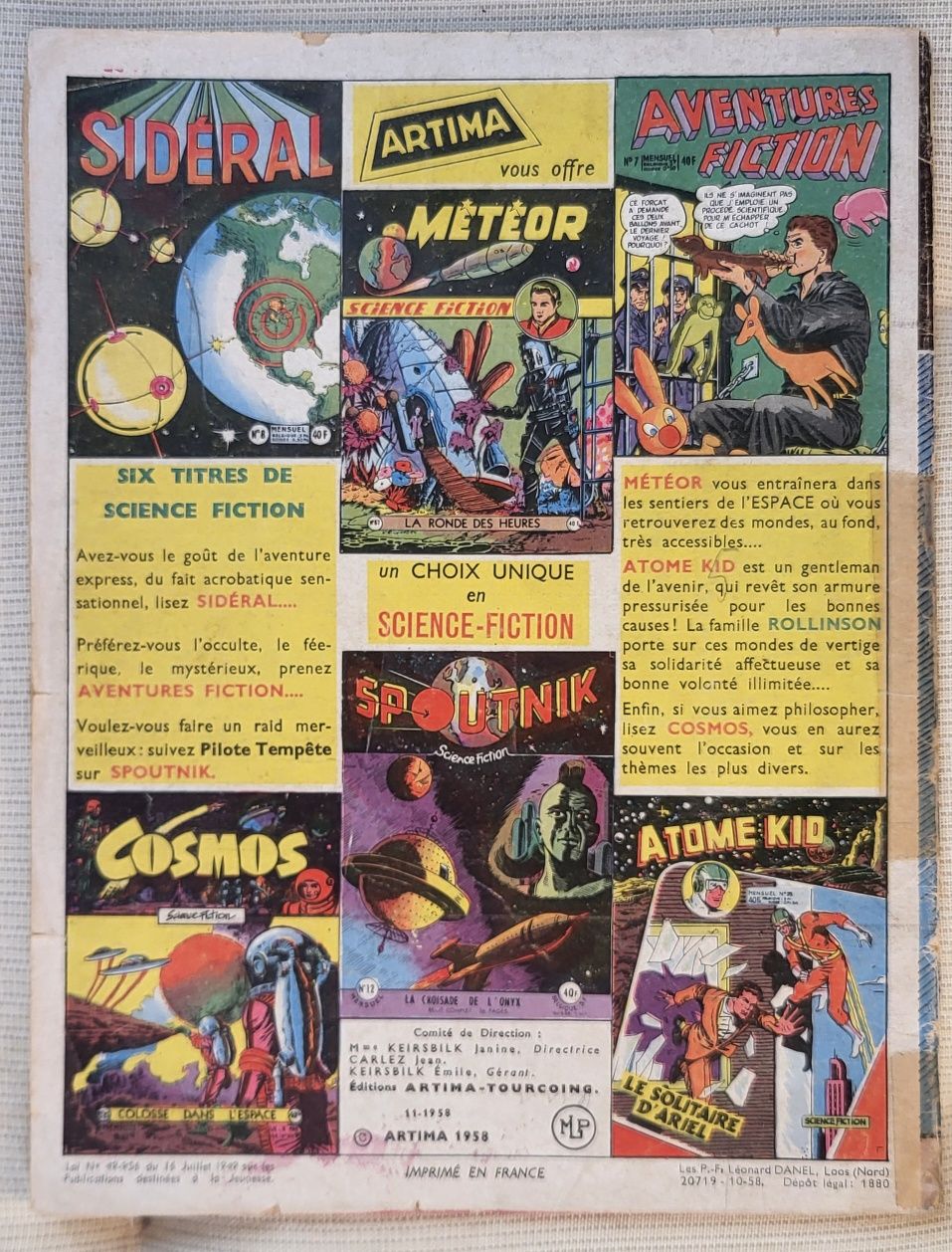 Sputnik nr 12/1958, ARTIMA