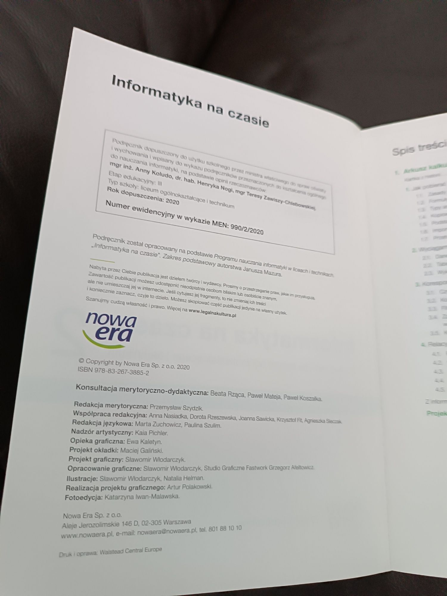 Informatyka na czasie podręcznik 2 liceum i technikum zakres podstawow