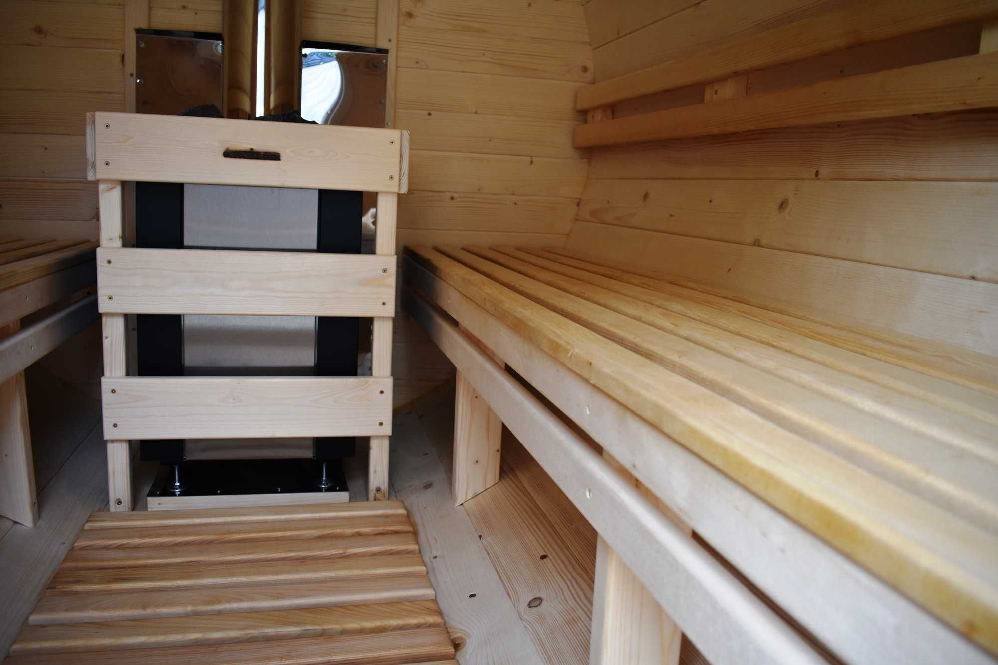 Mobilna Sauna 2,4m piec opalany drewnem RATY LEASING