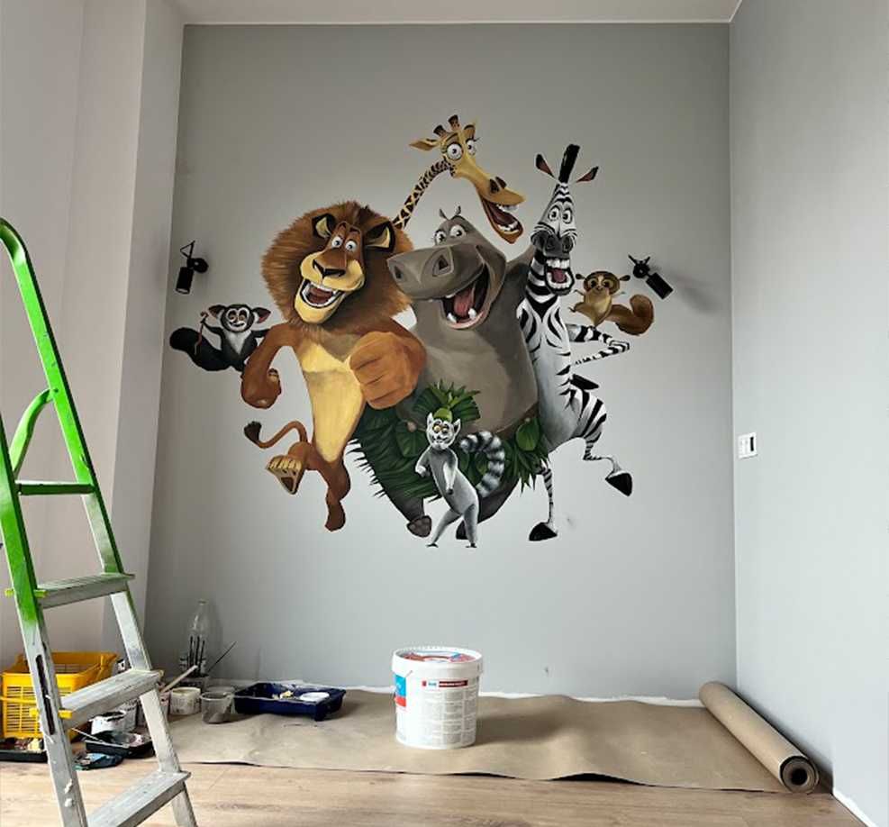 Mural Artystyczne malowanie wnętrz, graffiti, fototapety tynki grafiti