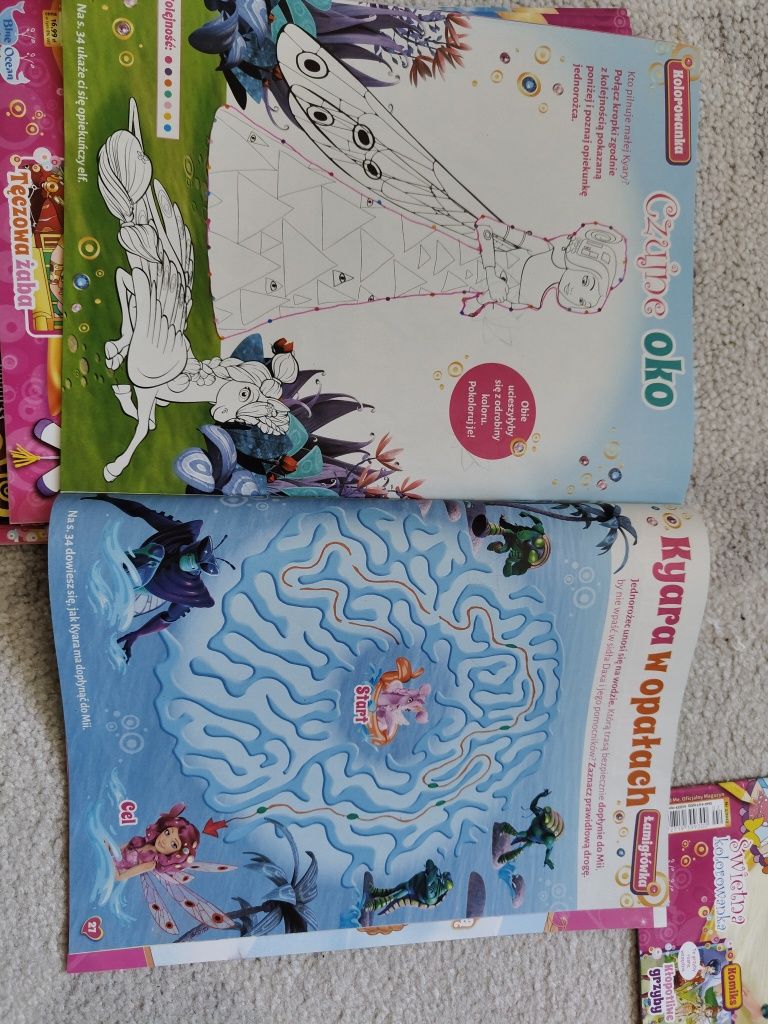 Magazyn mia and me oraz wydanie specjalne gadżety czyste i kompletne
