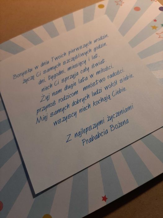 Kartka na urodziny dla dziecka  - ręcznie wykonana