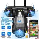 Камера V380Pro 3об 4G на SIMці камера 12MP 6K ВУЛИЧНА PTZ відеокамера