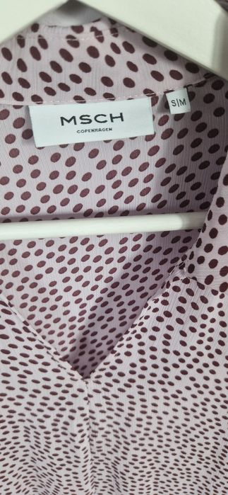 Lawendowa letnia sukienka w kropki groszki MSCH Copenhagen S/M - L