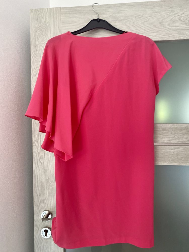 Różowa sukienka wizytowa Zara Basic