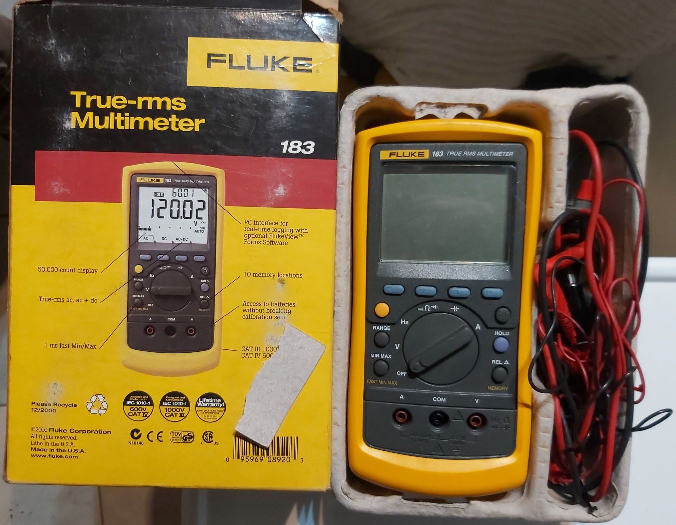 Multímetro Fluke 183 + Sonda Fluke 80T-IR