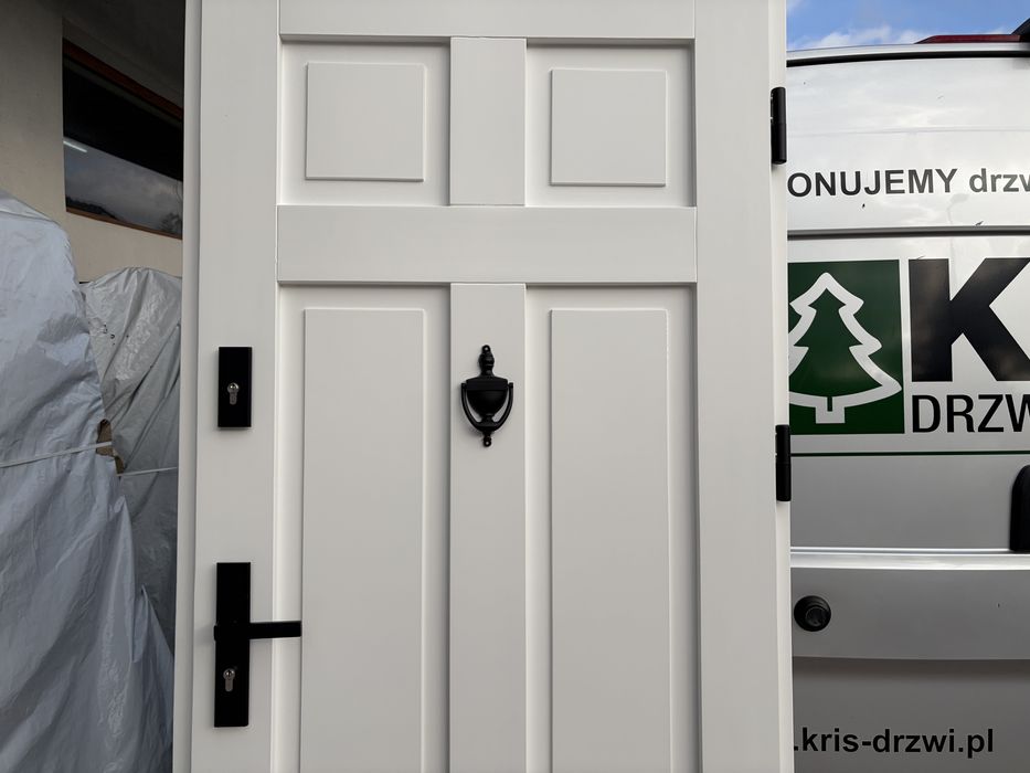 Drzwi zewnętrzne OD RĘKI drewniane nietypowe na wymiar.  CAŁA POLSKA