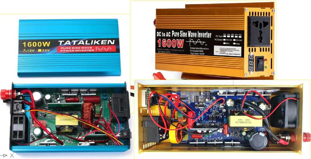 Інвертор Houli 24-220V 1600W чиста синусоїда перетворювач напруги