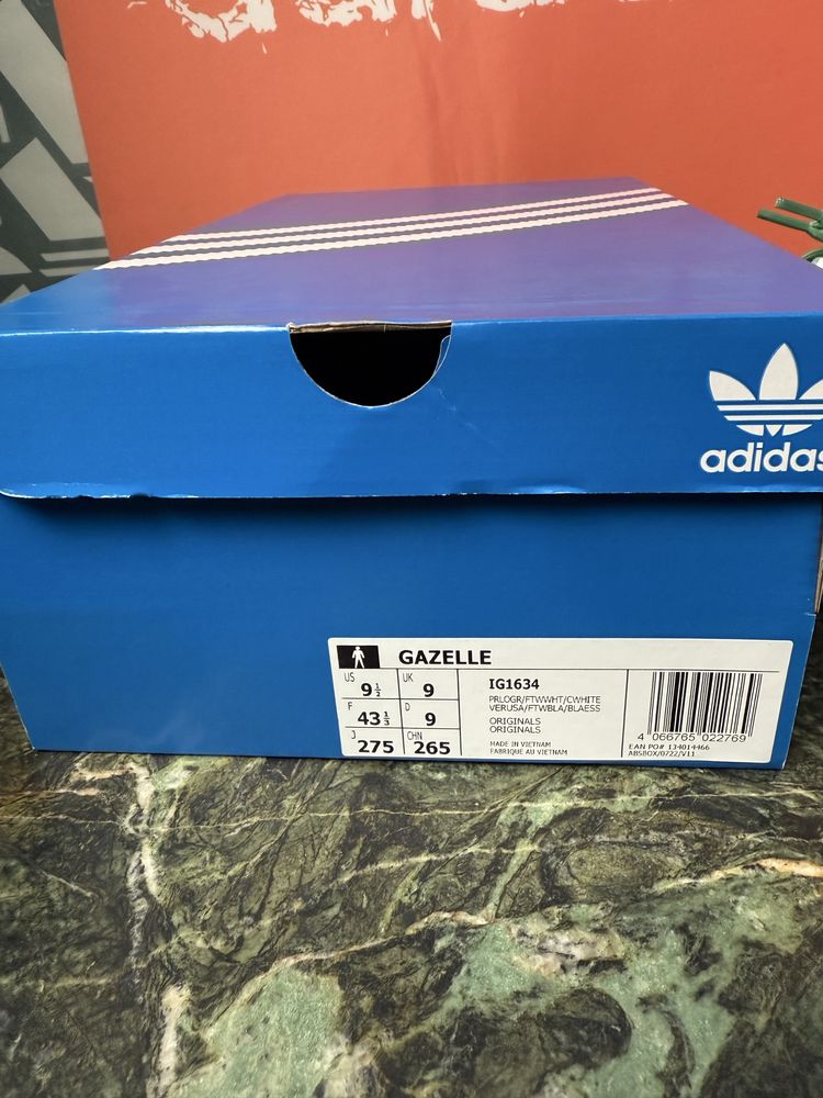 100% ОРИГІНАЛ! Adidas Gazelle 43 1/3 розмір US9,5