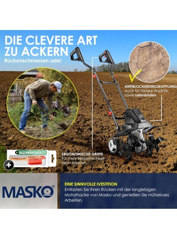 Glebogryzarka kultywator ogrodowy elektryczny