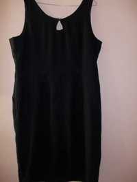 GEORGE  sukienka czarna z kieszeniami rozmiar 48 / XL LEN wiskoza