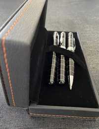 Nowy długopis, pióro i automatyczny ołówek w eleganckim etui
