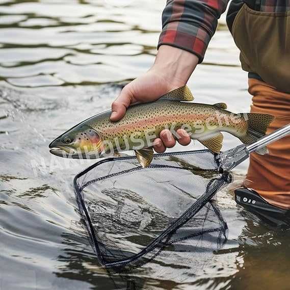 Teleskopowy podbierak siatka rybacka 55cm
