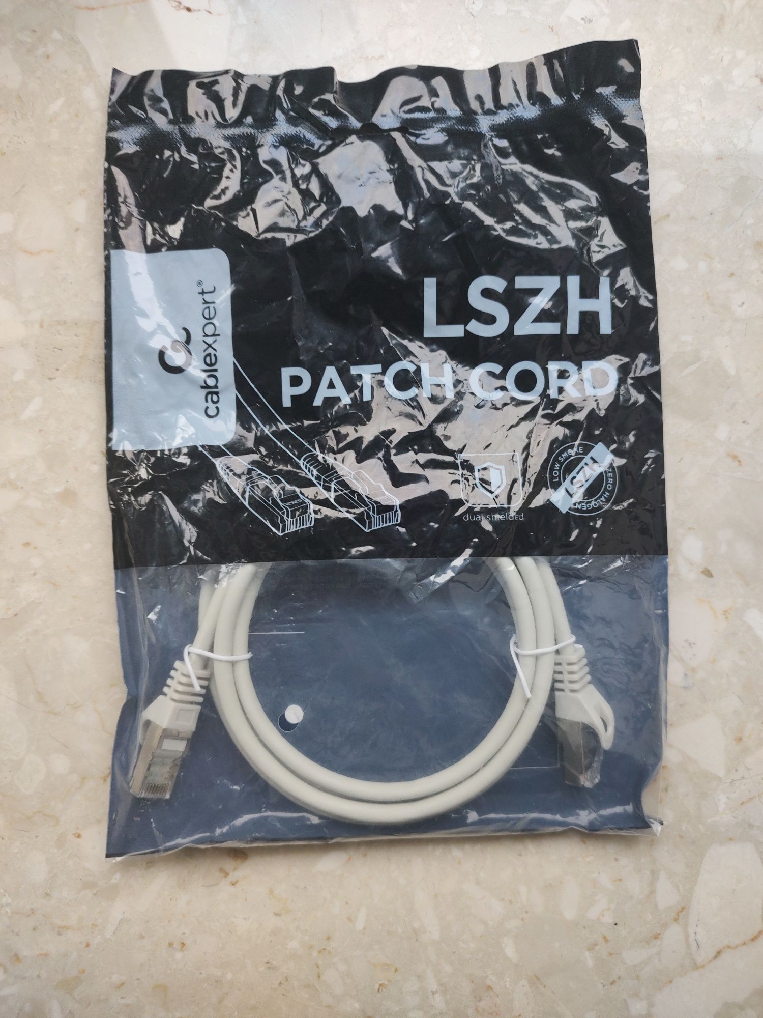 Kabel rj45 patchcord 1,5m pozłacane styki! Nowe