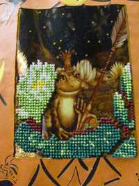 Картина "Царівна лягушка" вишита бісером