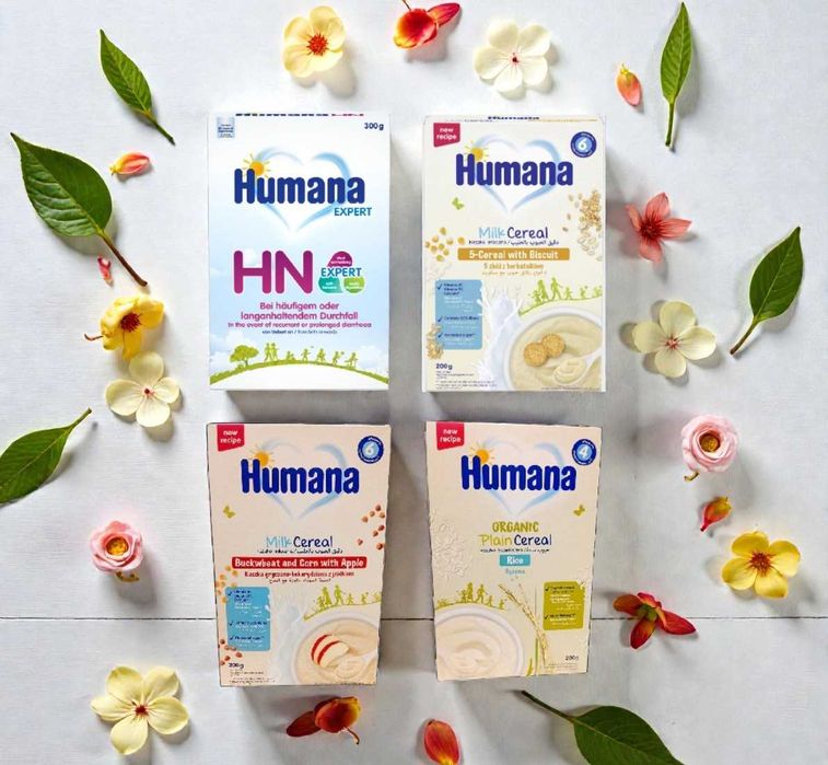 Детская  смесь  Humana HN  - каша бисквит гречка кукур. яблоко рисовая