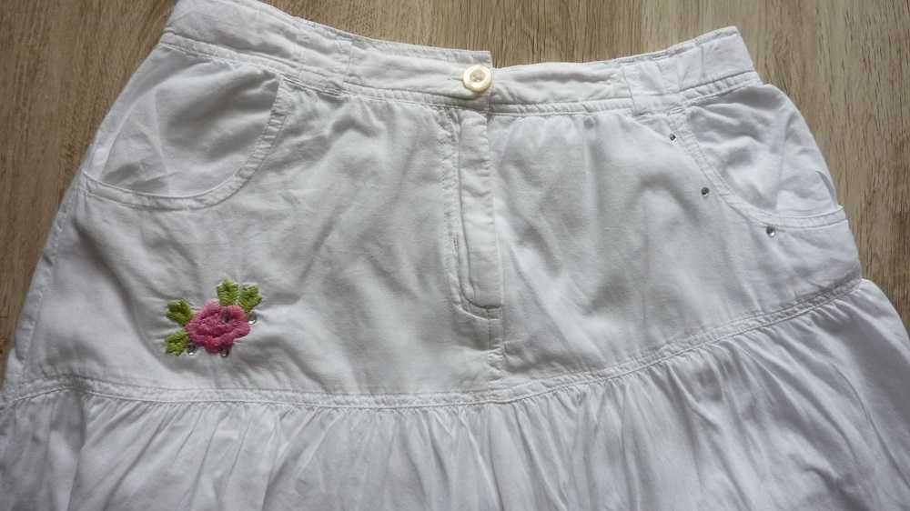 Spódnica krótka rozkloszowana biała rozmiar 158-164
