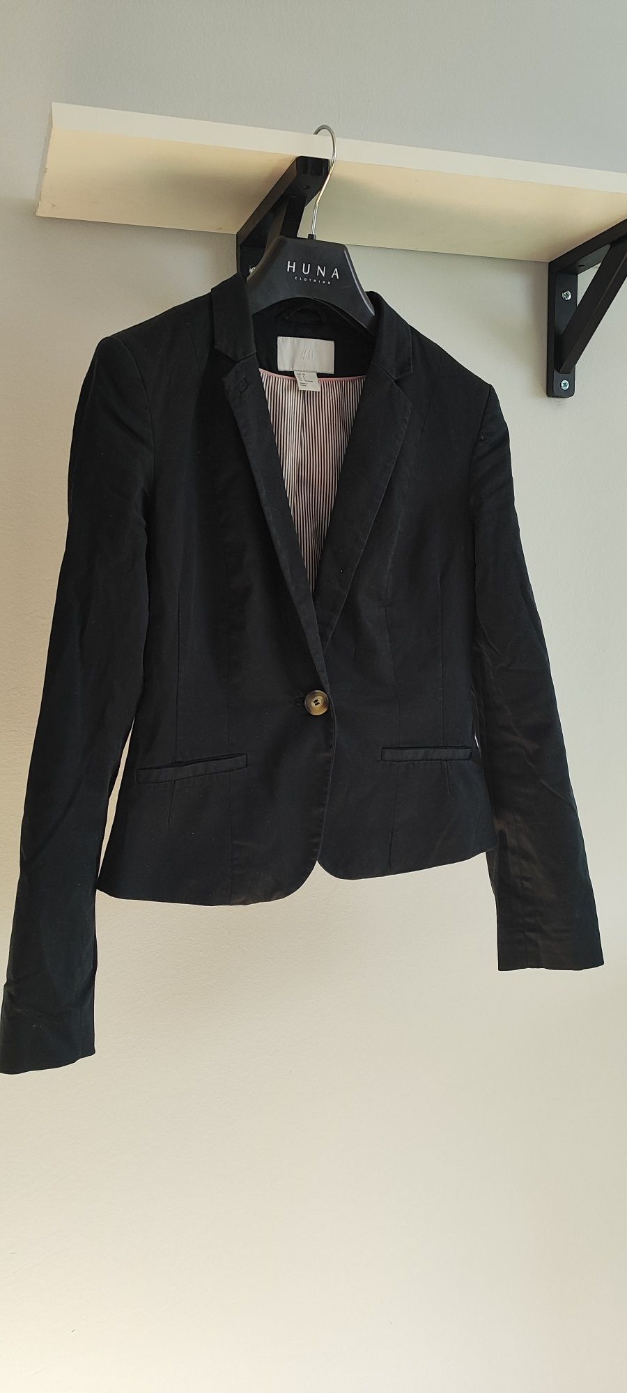 Marynarka damska czarna taliowana h&m S 36