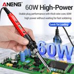Паяльник ANENG SL105 + сменные жала. Цифровой дисплей, регулируемый t°