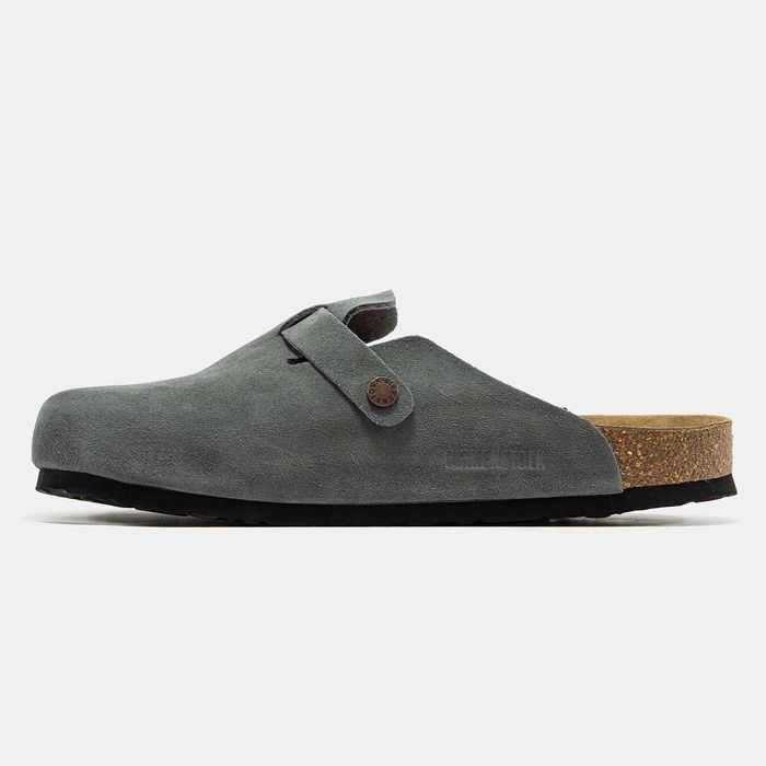Клоги-сабо Birkenstock Boston Grey premium