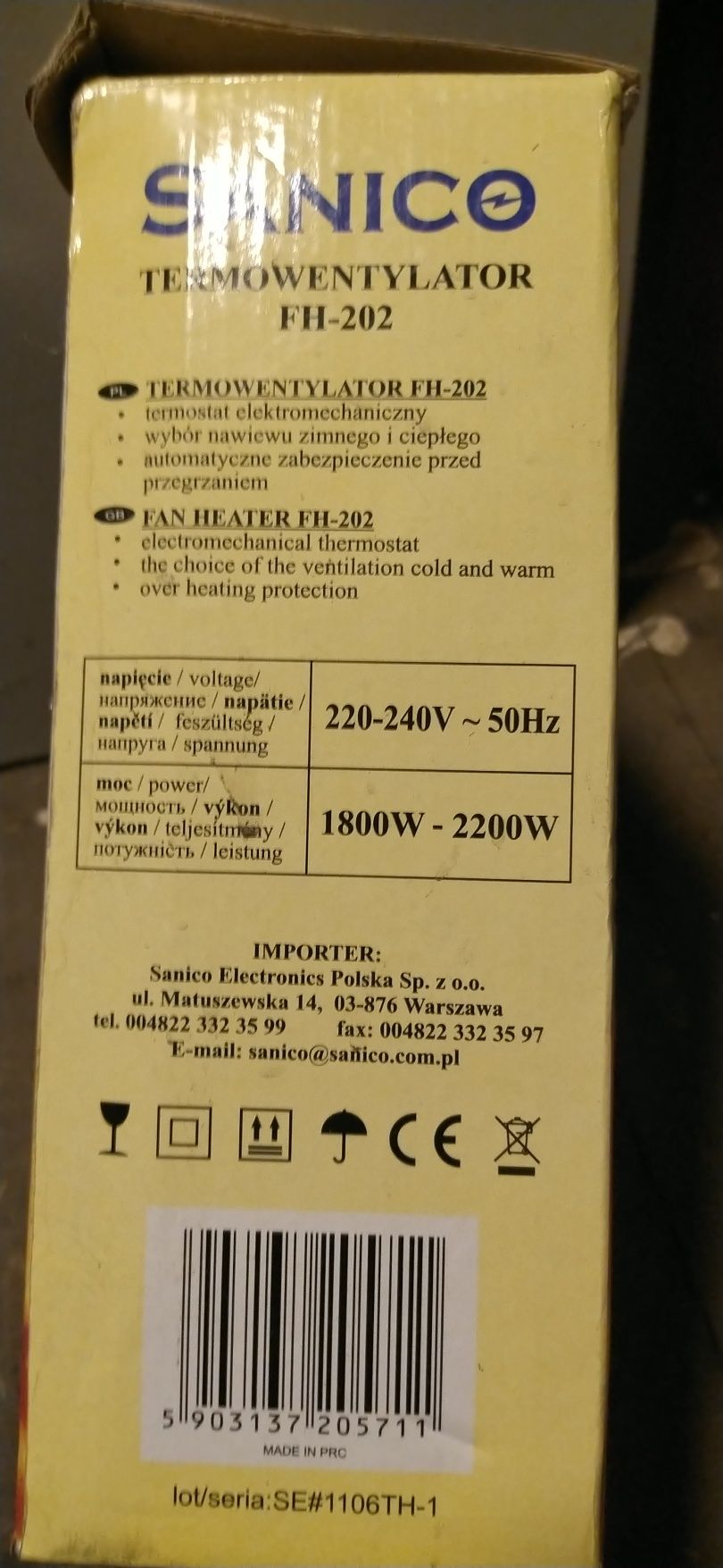 Termowentylator Sanico