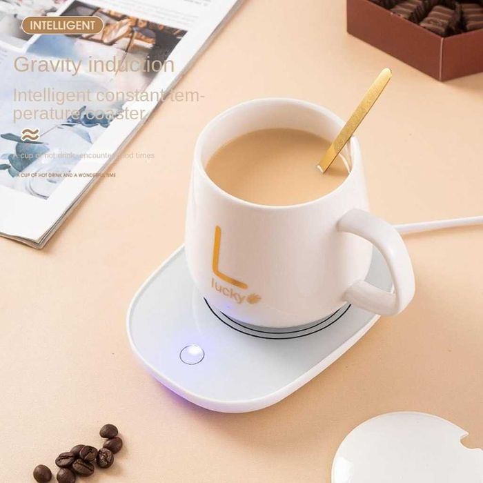 Kubek ceramiczny MBETA do kawy o stałej temperaturze, biały, 220 V