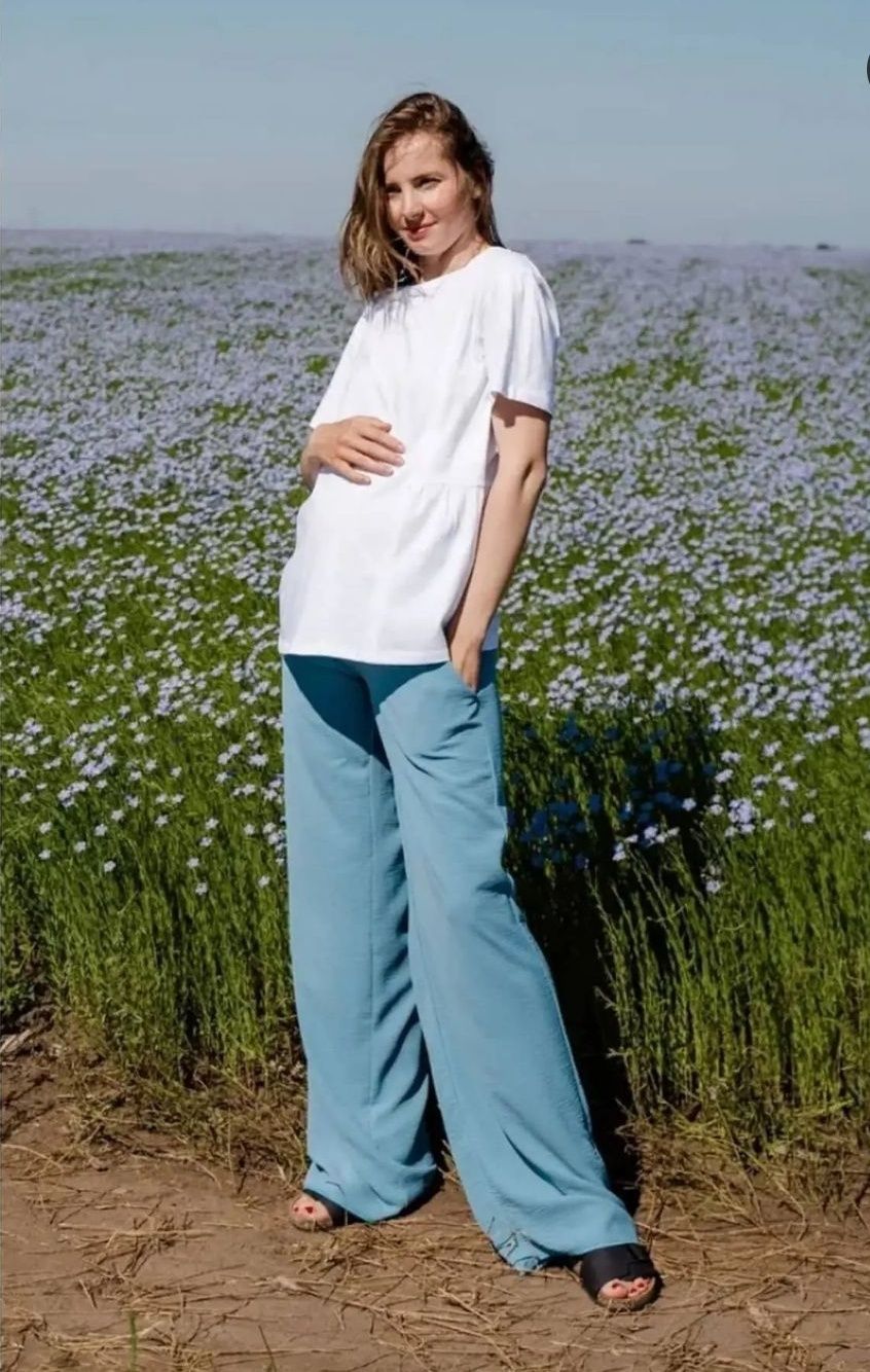 НОВІ Літні брюки палаццо для вагітності та після. фірма To be