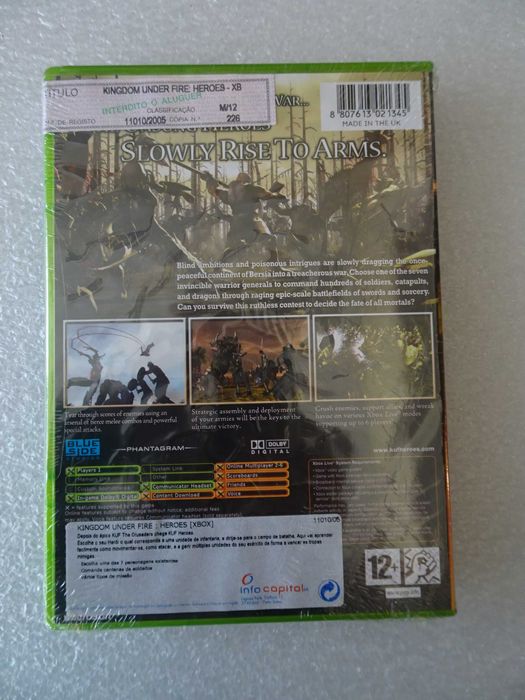 Jogo X-Box Kingdom Under Fire Heroes (selado)