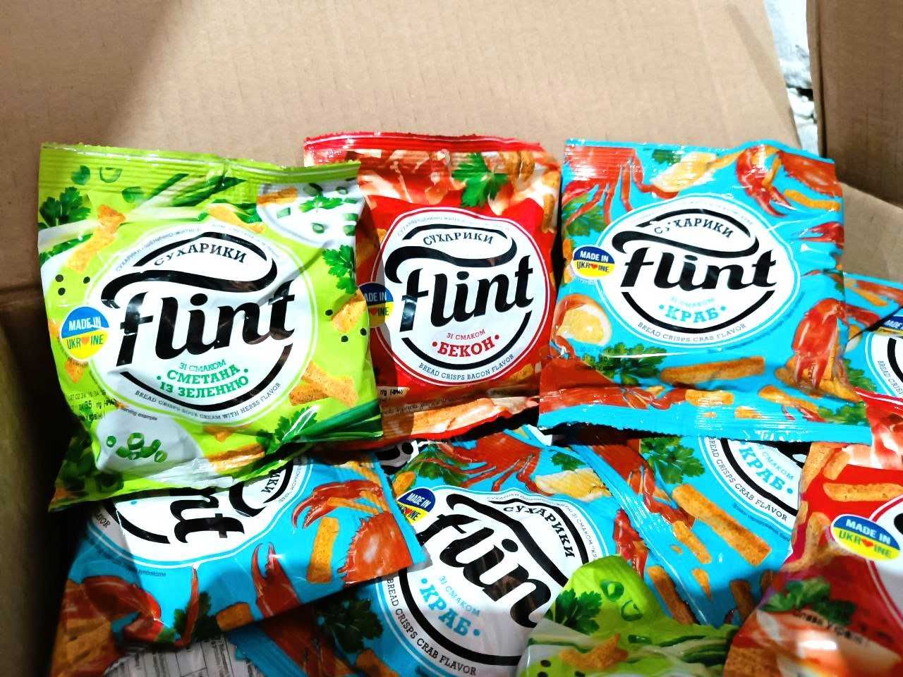 Сухарики Флінт / Flint опт гурт різні смаки