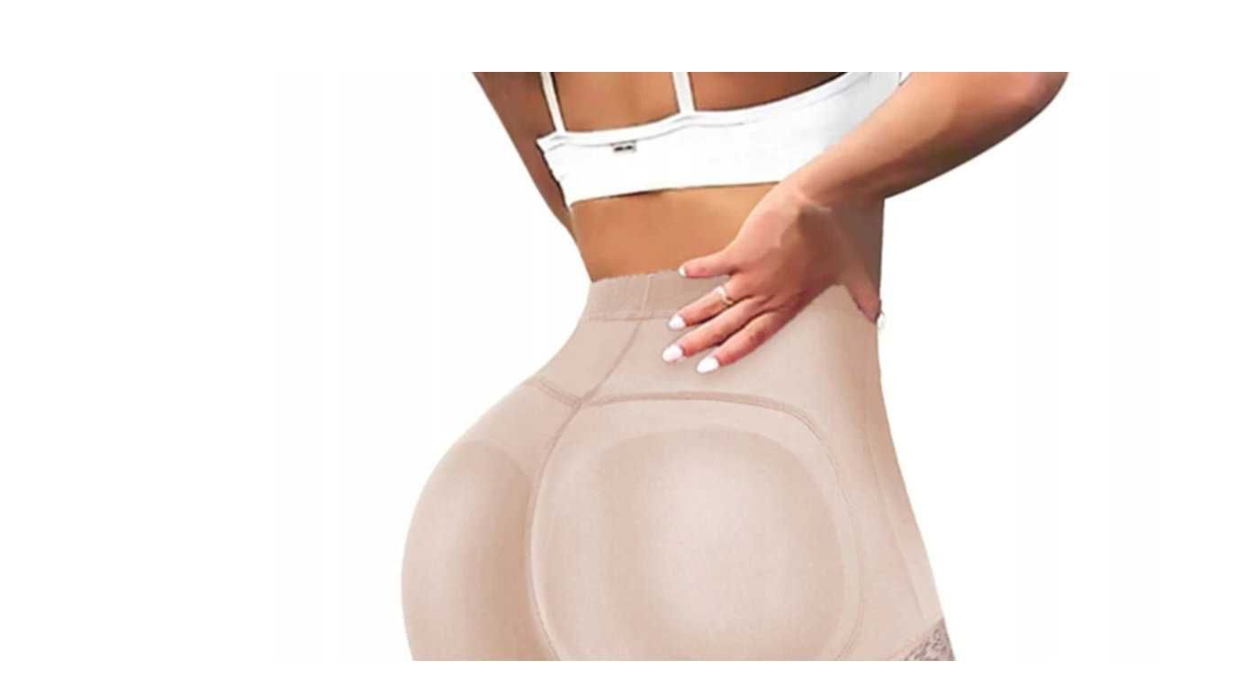 Figi Majtki modelujące i powiększające pośladki BEŻOWE r. 3XL