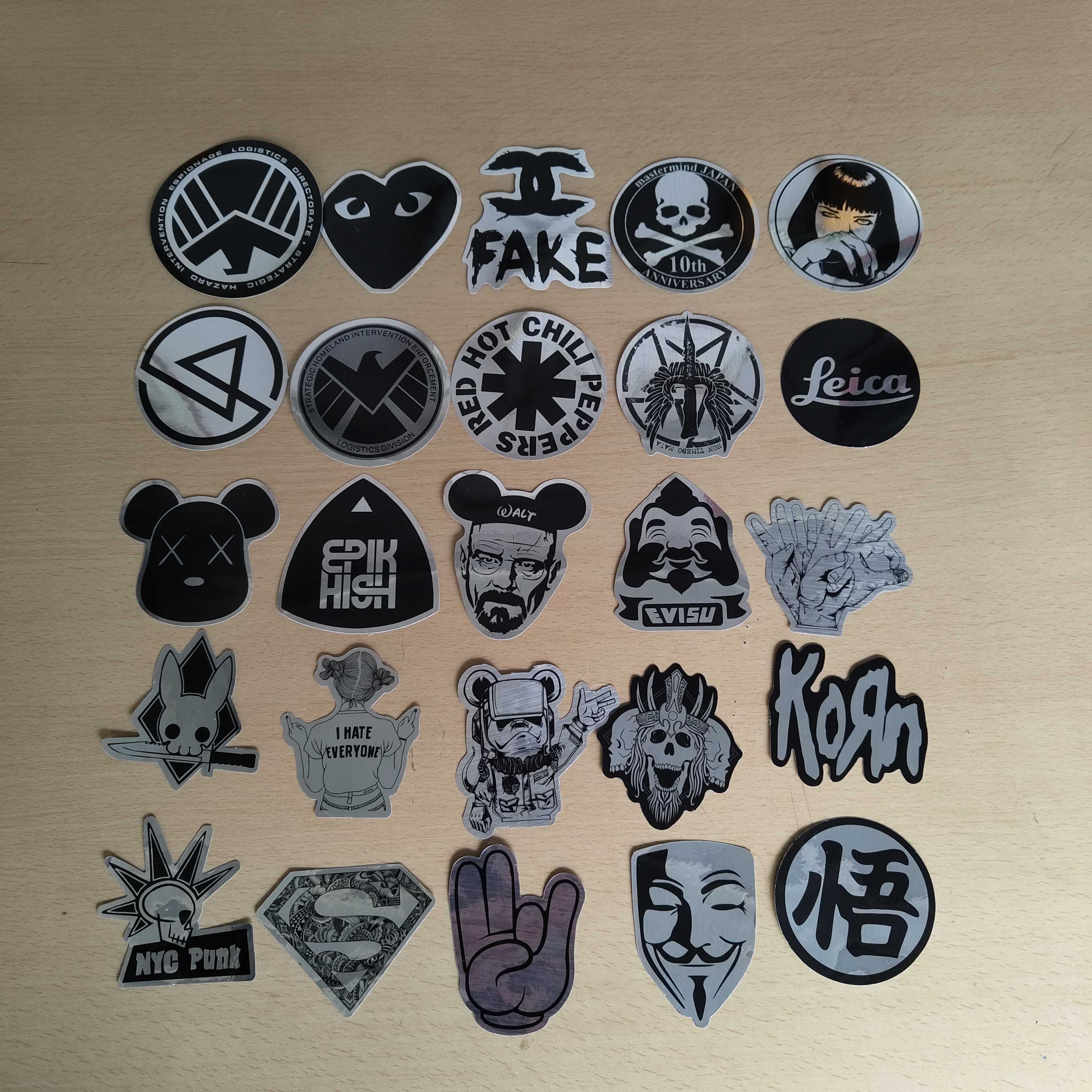 100 Stickers Autocolantes Espelhados